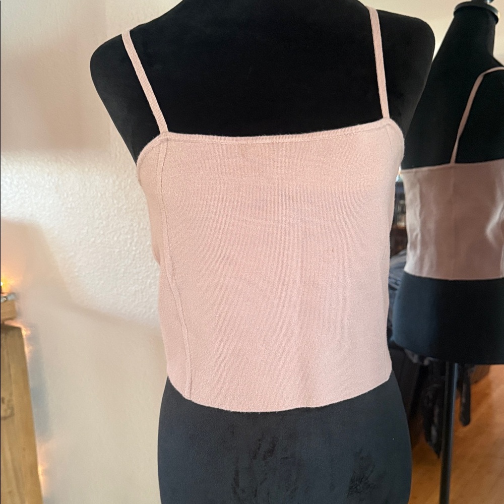 Express Blush Pink Cropped Tank Top